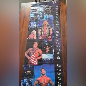 🌮Vintage 2000 WWF Taco Bell Promotional Poster – Undertaker, Angle, Y2J, Benoit